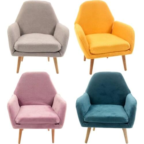 Wooden Dollhouse Living Room Furniture Armchair Model 1/6 Scale for BJD Doll