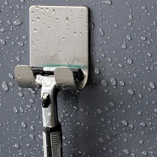Stainless Steel Razor Holder Kitchen Bathroom Wall Adhesive Storage Hook Waterproof Anti-rust Hanger