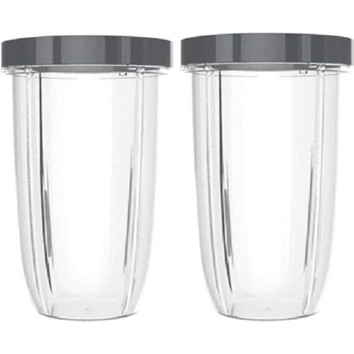 For NutriBullet Blenders with Lip Ring 32OZ Two Oversized Cup Jars for NutriBullet 600W and Pro 900W Blenders