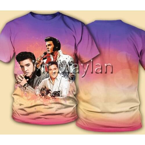 The King Elvis Presley 3D Printed Tee T shirt Men/women Rock Streetwear Tshirt Man Modis Clothes poleras hombre Hiphop Tops SW29