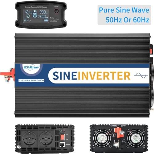 Pure Sine Wave Inverter 3000W 1500W Voltage DC 12V 24V To AC 110V 220V Transformer Power Converter Solar Inverter