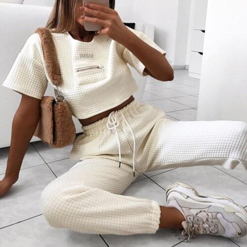 Cool Women High Waist Pant Solid Beige Loose Joggers Female Trousers 2020 Autumn Winter Chic Track Pants Thick Capris Sweatpants