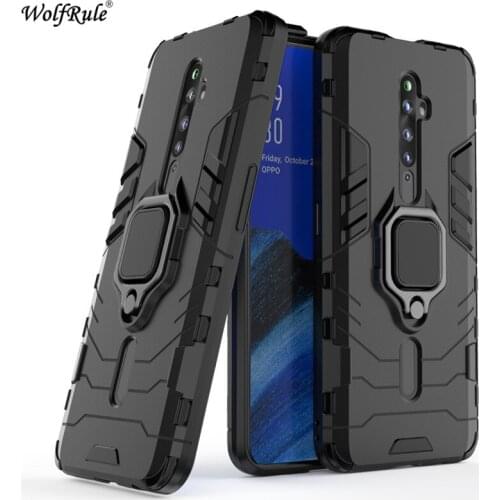 Ring Holder Case For OPPO Reno2 Z Case Reno Ace 10X Zoom Cover Armor Protective Back Phone Bumper For OPPO Reno2 F Z Funda