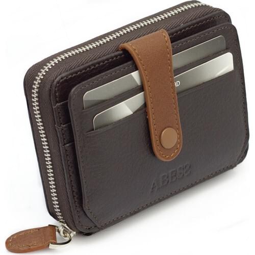 Wallet Card Wallet Leather Men 'S Wallet, Men 'S Wallet, Dark Color Card Wallet