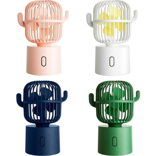Low Noise And Energy Saving f6 Cactus Portable Mini Fan Usb Shaking Head Handheld Desktop Electric Fan Small Fan