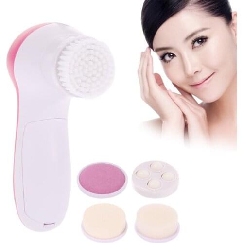 5 in 1 Face Massager Rotating Brush Electric Wash Machine Facial Pore Cleaner