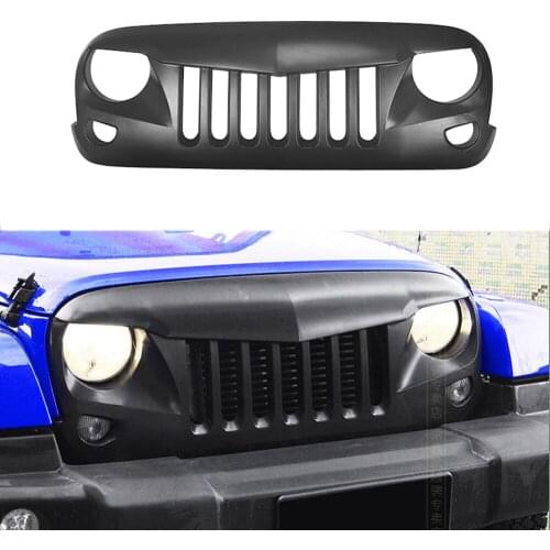 For Wrangler Bumper Grilles For Wrangler TJ JK JKU 1997-2017 Auto Grille Front Racing Grill Upper Bumper Grill