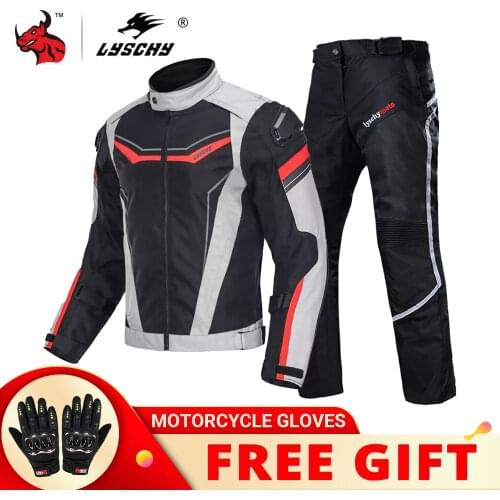 LYSCHY Motorcycle Jacket Summer Moto Suit Motorbike Riding Jacket Motocross Jacket Breathable Waterproof Motorcycle Protection