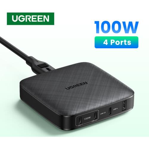 UGREEN Desktop Charger 100W USB Type C PD Fast Charger with Quick Charge 4.0 3.0 USB Phone Charger For MacBook Laptop Smartphone