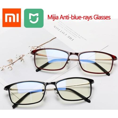 Original Xiaomi Mijia Computer Glasses Anti-blue-rays 40% Blue Light Blocking Comfortable Wear TR90 Metal Frame goggle