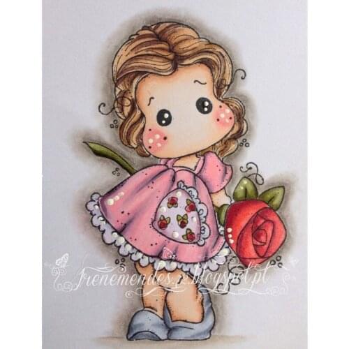 Girl Transparent Clear stamp and cutting dies DIY Silicone Seals Scrapbooking /Card Making/Photo Album Decoration