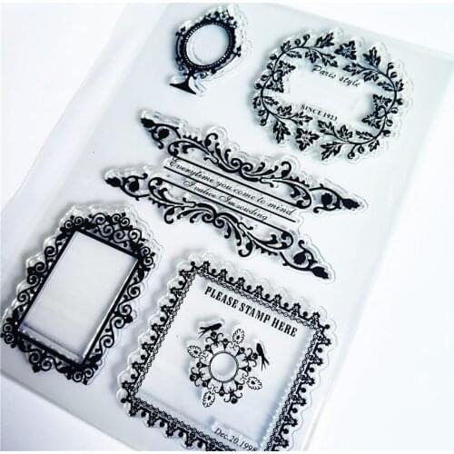 Hot selling Frame transparent clear stamp / silicone seal roller stamp DIY scrapbook album / card production