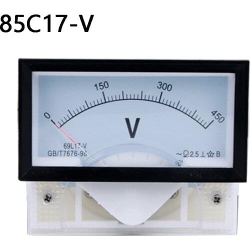 85L17 AC 5V 10V 15V 25V 30V 45V 50V 75V 70*40mm Rectangle Analog Volt Voltage Panel Meter