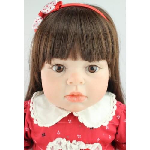 Lifelike reborn toddler doll soft silicone vinyl real gentle touch 28inches