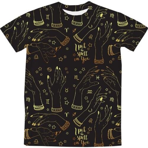 REAL American US SIZE I put a spell on you - Mystery Realm Sublimation Printing Plus Size 3XL 4XL 5XL 6XL Top T-Shirt