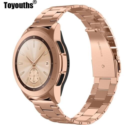 Stainless Steel Watch Band for Samsung Galaxy watch 42mm 46mm Women Men Metal Link Strap for Galaxy watch Active 40mm 44mm