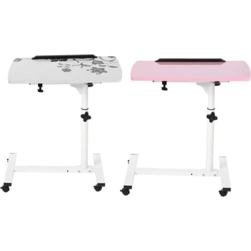 Removable Laptop Desk With Mute Pulley Liftable Desk Multi-purpose Bedside Table Storage Rack End Table Office furniture