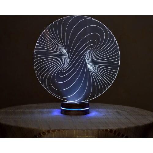 LED Night Lamp 3D Illusion Table Lamp For Home Decorative Light Geometri Design İlüzyon 2