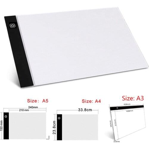 A4/A5 Size Three Level Dimmable Led Light Pad,Tablet Eye Protection Easier for Diamond Painting Tools Accessories Storage box
