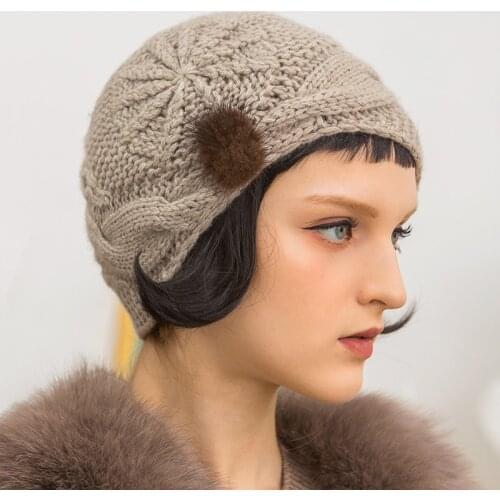 Autumn Winter Korean Women Beanies Cap Girl Wool Casual All-match Knitting Hat Female British Elegant Warm Skullies Hats H6775