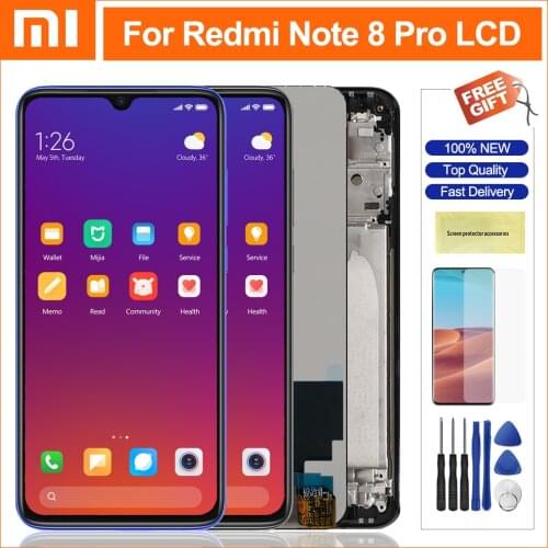 Lcd Display For Xiaomi Redmi Note 8 Pro LCD Touch Screen Panel Digitizer Replacement With Frame For Redmi Note8 Pro Display