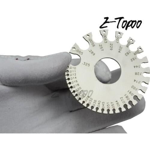 0-36 Round Wire Sheet Metal Gauge Stainless Steel US Standard 0-36 AWG /.007" to .325" Stainless Steel Wires Measuring Tool