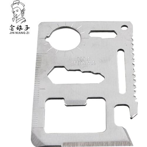 11 in 1 Swiss Card Multi Pocket Card Knife Tool Multi-purpose Universal Life Saving Card Outdoor Camping Survival Knife HDF011
