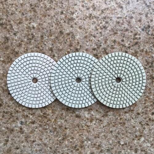 3 Step Polishing Pad 4 inch Dry Flexible Diamond Polishing Pads for Granite Marble Stone Abrasive Pads Circle Polishing Wheel
