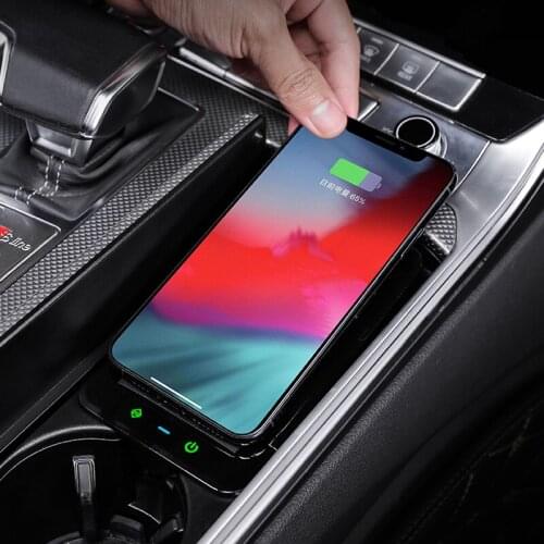 For Audi car cigarette lighter accessories 2019-2021 A6L A7 car mobile phone wireless charger car wireless charging board