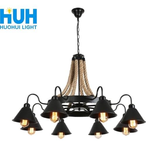 American Chandelier Rural Loft Iron Retro Industrial Wind Restaurant Bar Clothing Store Hot pot Internet Cafe Boat Chandelier
