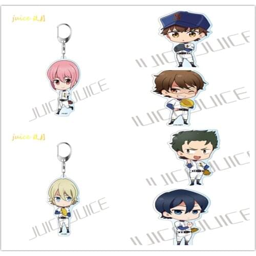 Anime Keychain Miyuki Kazuya no ACE Kominato Haruichi Sawamura Eijun Acrylic Pendant Keychain Keyrings