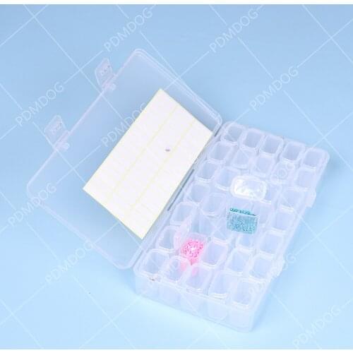 35 Grids Diamond Embroidery Storage Box Bins Medicine Diamond Painting Accessory Boxes Case Cross Stitch Tools Organizer