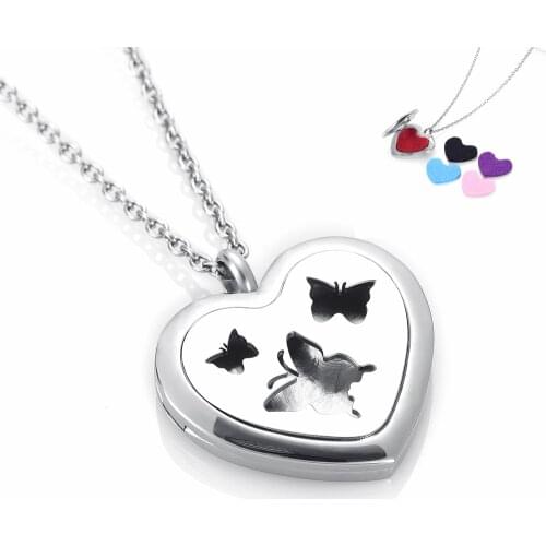 CMP0181 Multi-design Retail Wholesale Fragrance Diffuser Jewelry Perfume Locket Essential Oil Diffuser Locket Necklace Heart