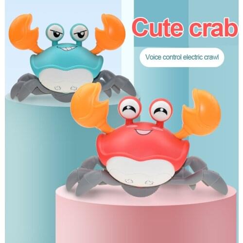 Electric Voice Control Crab Toy Childrens Creativity Light Projection Floating Simulation Crab Interesting Educational Toys NEW