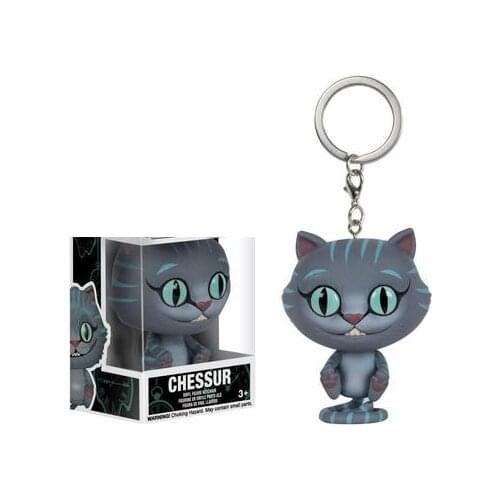 Funko pop Alice in Wonderland cute Cheshire cat Chessur keychain Bobble Head action figure Collectible model Toys for children