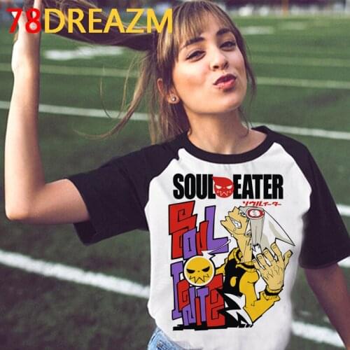 Soul Eater top tees tshirt men print aesthetic couple clothes graphic tees casual t shirt aesthetic harajuku