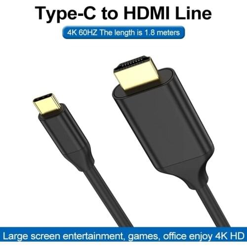 HW-TC06A USB3.1 Type-c To HDMI video cable Type-C To HDMI-compatible 1.8m 4k 60hz Resolution HD