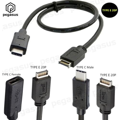 Desktop Motherboard Cable USB Type-C Male/Female to Type-E 20 Pin Male to Mobile Hard Drive Cable 0.3/0.5 Meters