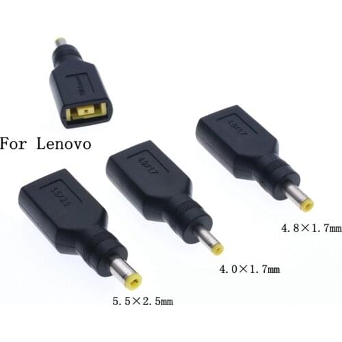 Square Female To 4.0*1.7mm &5.5*2.5mm & 4.8*1.7mm Male DC Power Charger Converter Adapter Connector laptop Plug For Lenovo