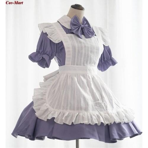 Mermaid Melody Pichi Pichi Pitch Karen Cosplay Costume Purple Gorgeous Maid Dress Activity Party Role Play Clothing Custom-Make