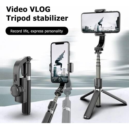 L08 Mini Selfie Stick Phone Gimbal Stabilizer for Smartphone Foldable Tripod with Bluetooth-compatible Remote for iPhone Android