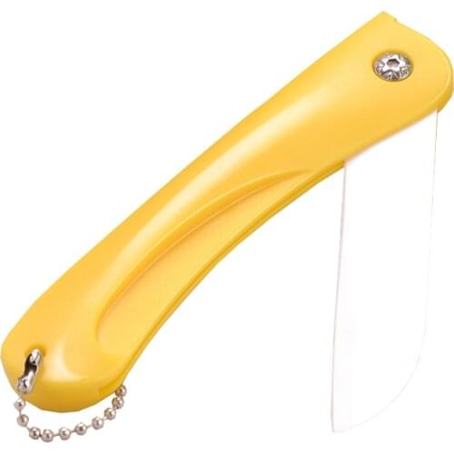 Multi-purpose Ceramic Fruit Knife Portable Folding Knife Kitchen Knife Peeling Knife Cutting Tool with Chain Wholesale