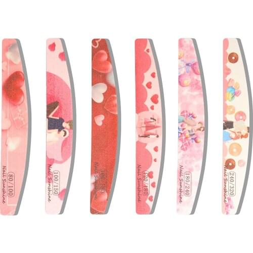 6pcs Nail Files Double-Sided Nail Buffer Set Professional Nail File Nail Sanding Blocks Polishing Board Manicure Nail Art Tool