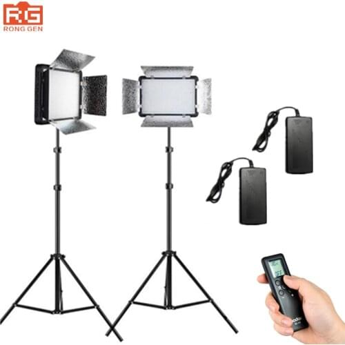 Godox LED308CII camera light set color temperature 3200K-5600K photography fill light two lights + light frame + AC adapter