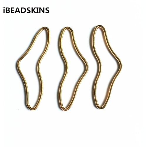 New arrival! 60x16mm 50pcs/lot gold color zinc alloy geometrical shape connector for jewelry DIY ( as shown)