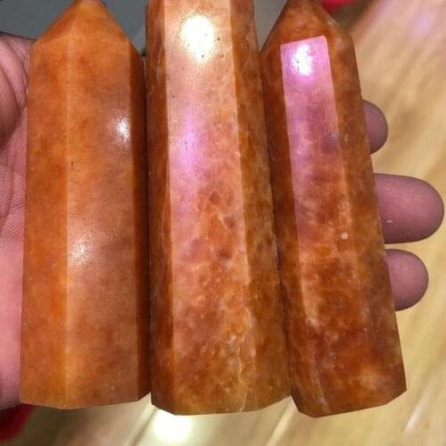 Natural day Huangdonglin crystal tower calcite mineral pillar point home decoration
