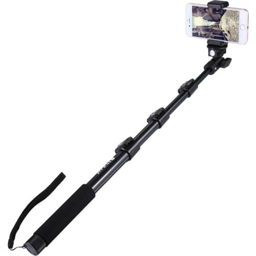 PULUZ Extendable Adjustable Handheld Selfie Stick Monopod for iPhone GoPro HERO 6 5 4 Session Mobile Phone Length: 40-120cm