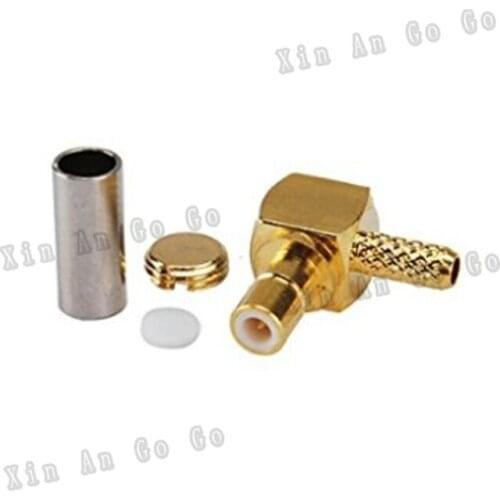 SMB male crimp RF connector SMB male right angle crimp Plug for RG316 RG174 LMR100 coaxial cable fast ship
