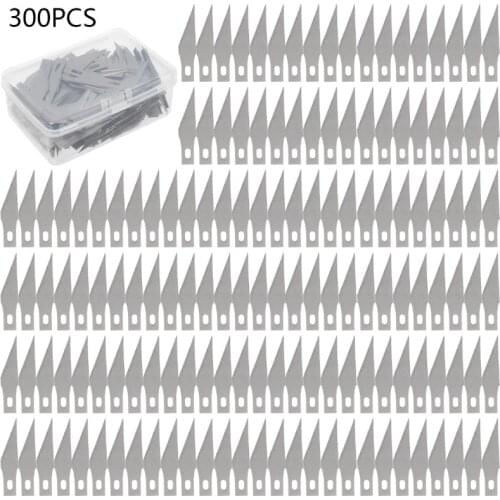 300pcs Steel Replacement Hobby Blades for Carving Knife DIY Art Work Cutting Paper Sculpture Blades Craft