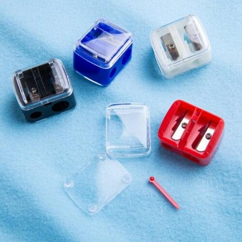 Double Hole Pencil Sharpener Cute Classical Makeup Pen Sharpener for Girls Gifts Back To School Supplies Korean Stationery